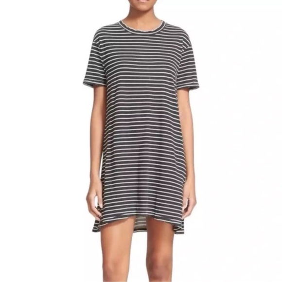 CURRENT ELLIOTT The Knit Tee Dress in Reverse Oakland Stripe Sz. 3 or a Large - Picture 1 of 8